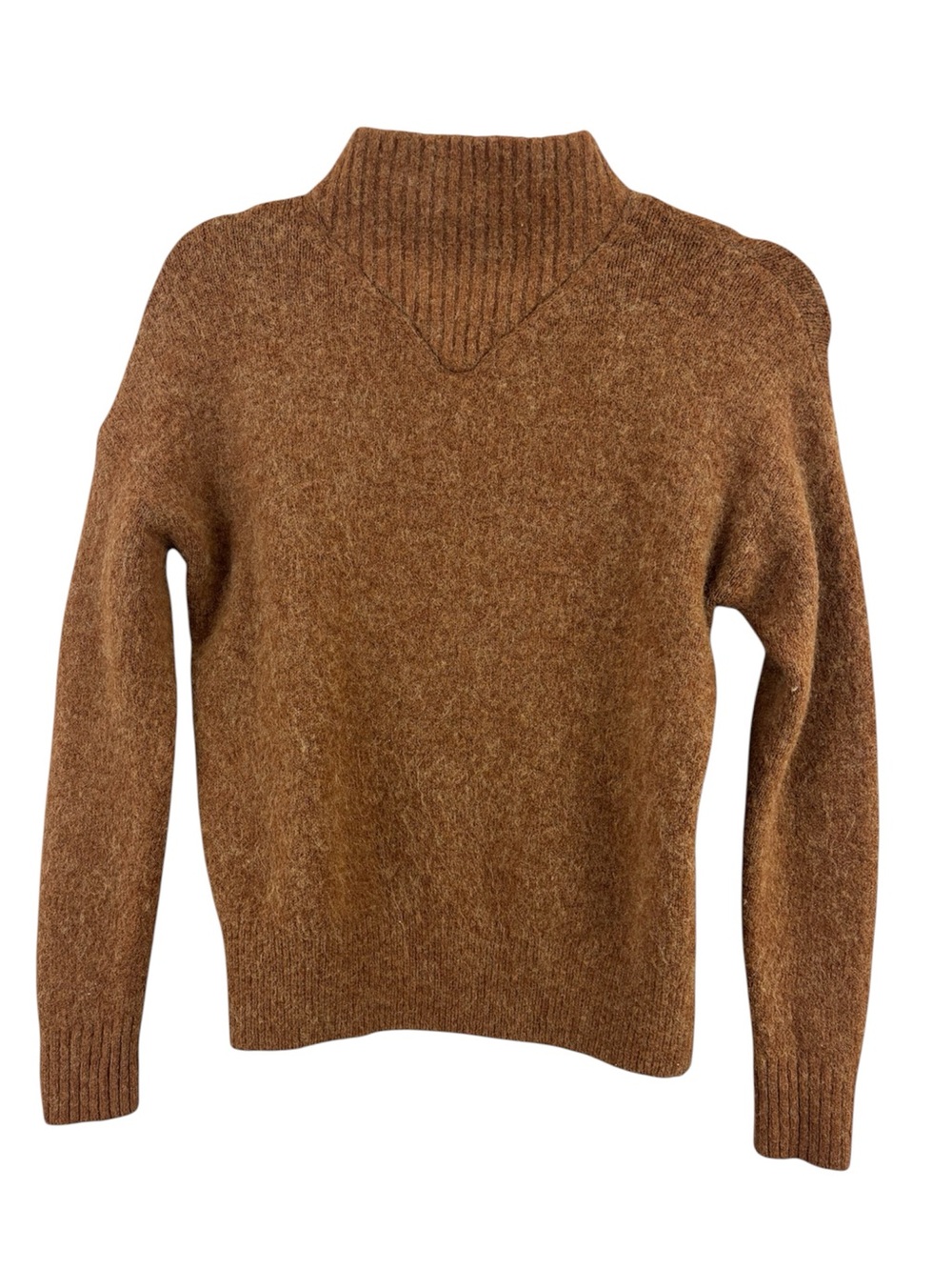 Madewell Dillon Mockneck Pullover Sweater Heather Cumin - Picture 5 of 9